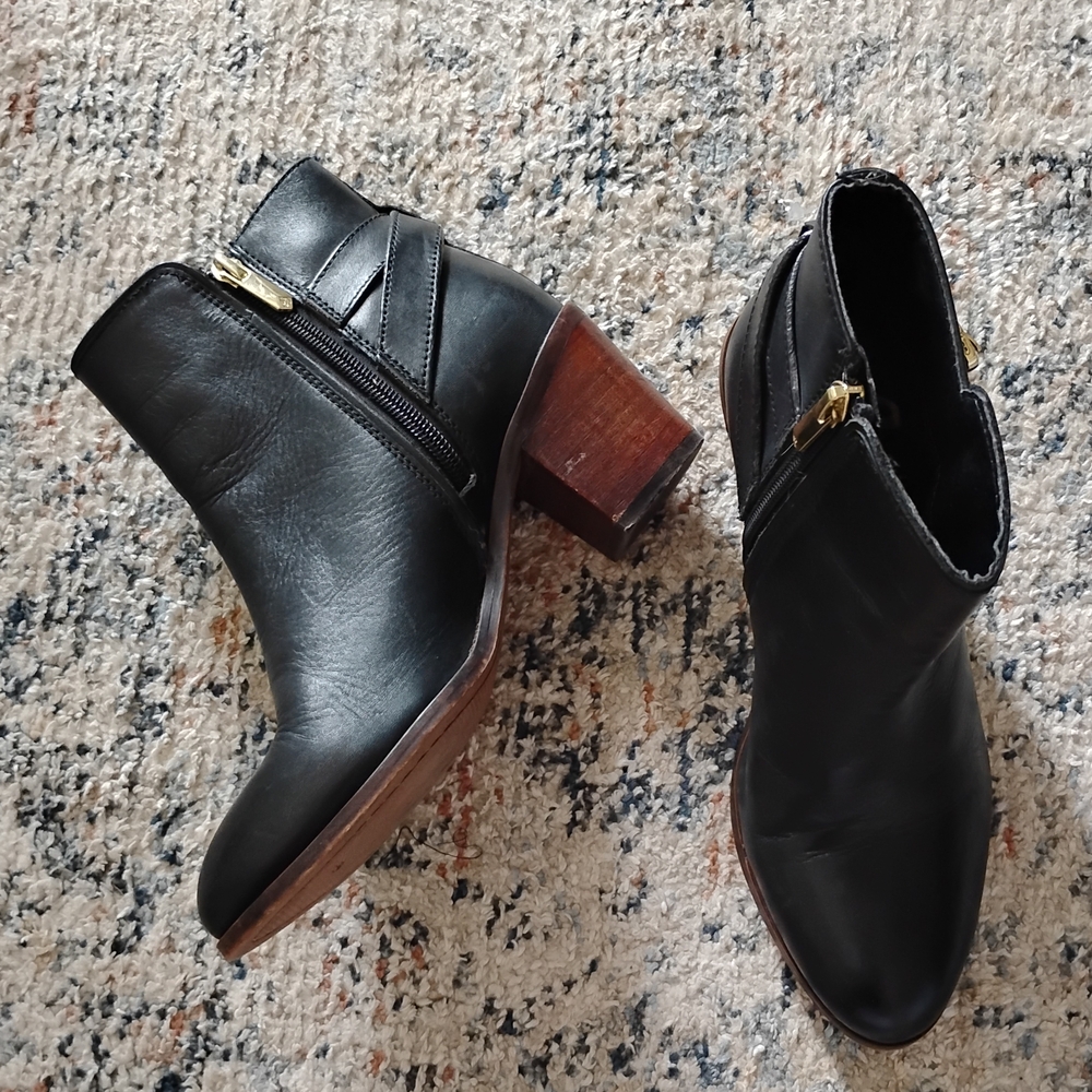 Sam Edelman Black Ankle Boots with Block Heel